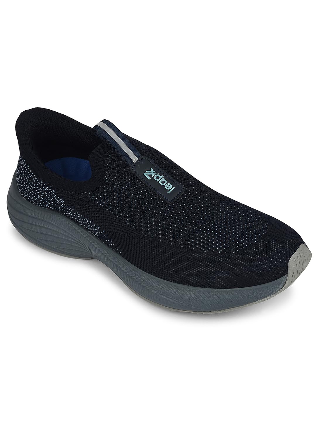 Leap7x EAZYGO-252 Non-Lacing Sports Walking Shoes for Men - Black & Navy Blue | Comfortable and Durable | Suitable for Slip-On Gym, Running, Jogging Shoes for Gents | Cushioned Footbed-image-26
