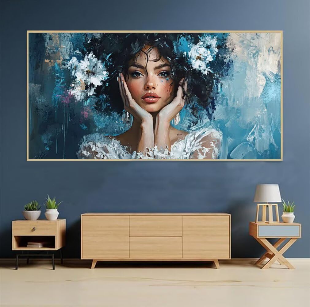 Weiß Malen Nach Zahlen Erwachsene & AnfäNger Kits, Malen Nach Zahlen Mädchen Bastelset Kinder Ab 6 Jahre, Acrylfarben DIY Set Erwachsene, Geeignet FüR Deko Wohnzimmer, Ohne Rahmen 60x120cm U-24