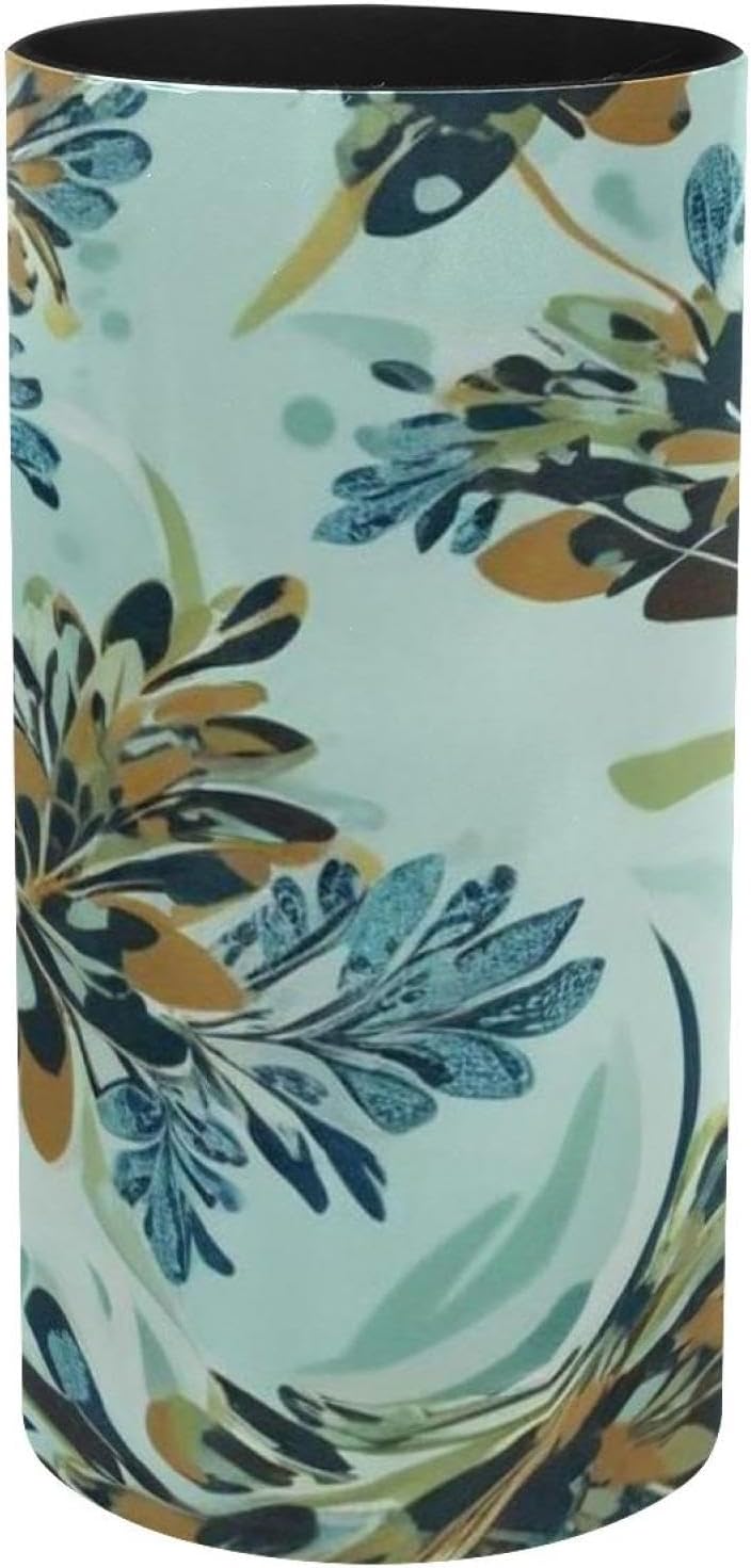 Colored Leaves-425 Iron Sheet Music pen holder for Desktop Stationery Organizers and Accessories Makeup Brush Holder for Office, School(5.8 x 2.9 Inches)