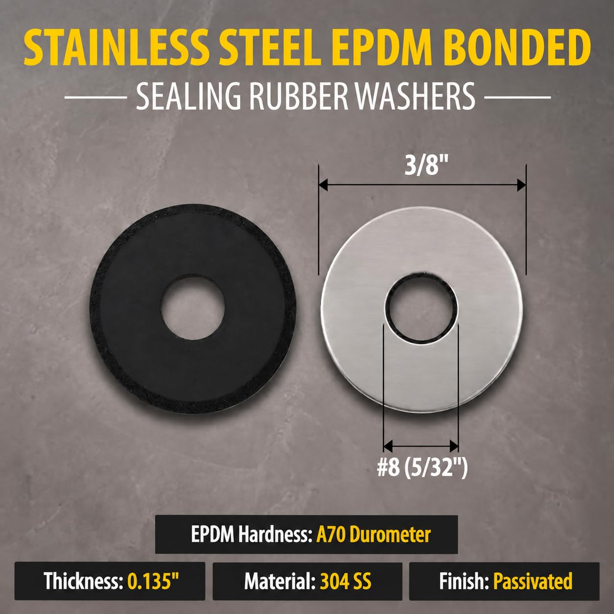 Stainless Steel Washers - 100 Pack -2
