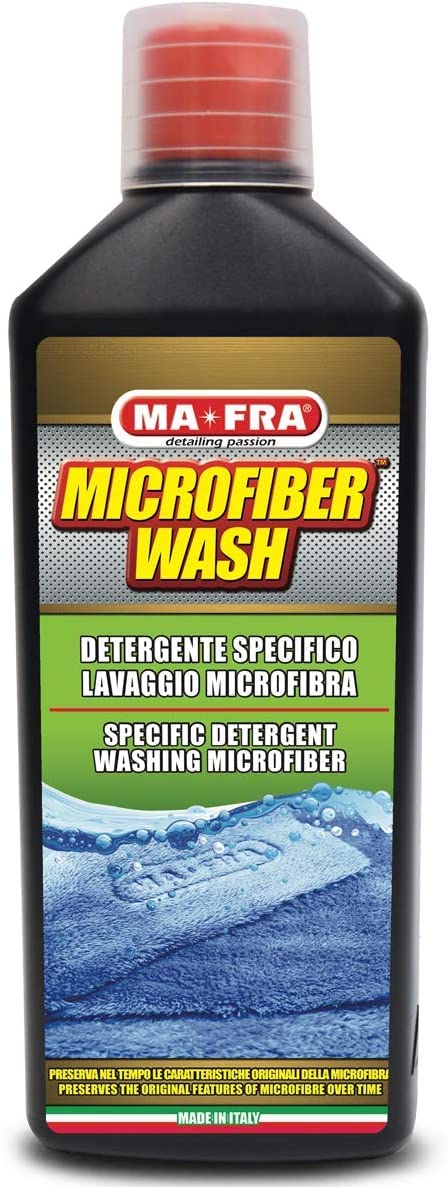 KIT MAFRA MA FRA PANNO SUPER DRYER + MICROFIBER WASH 1000ML PER PULIZIA PANNI MICROFIBRA + 4 GANCI APPENDI PANNI