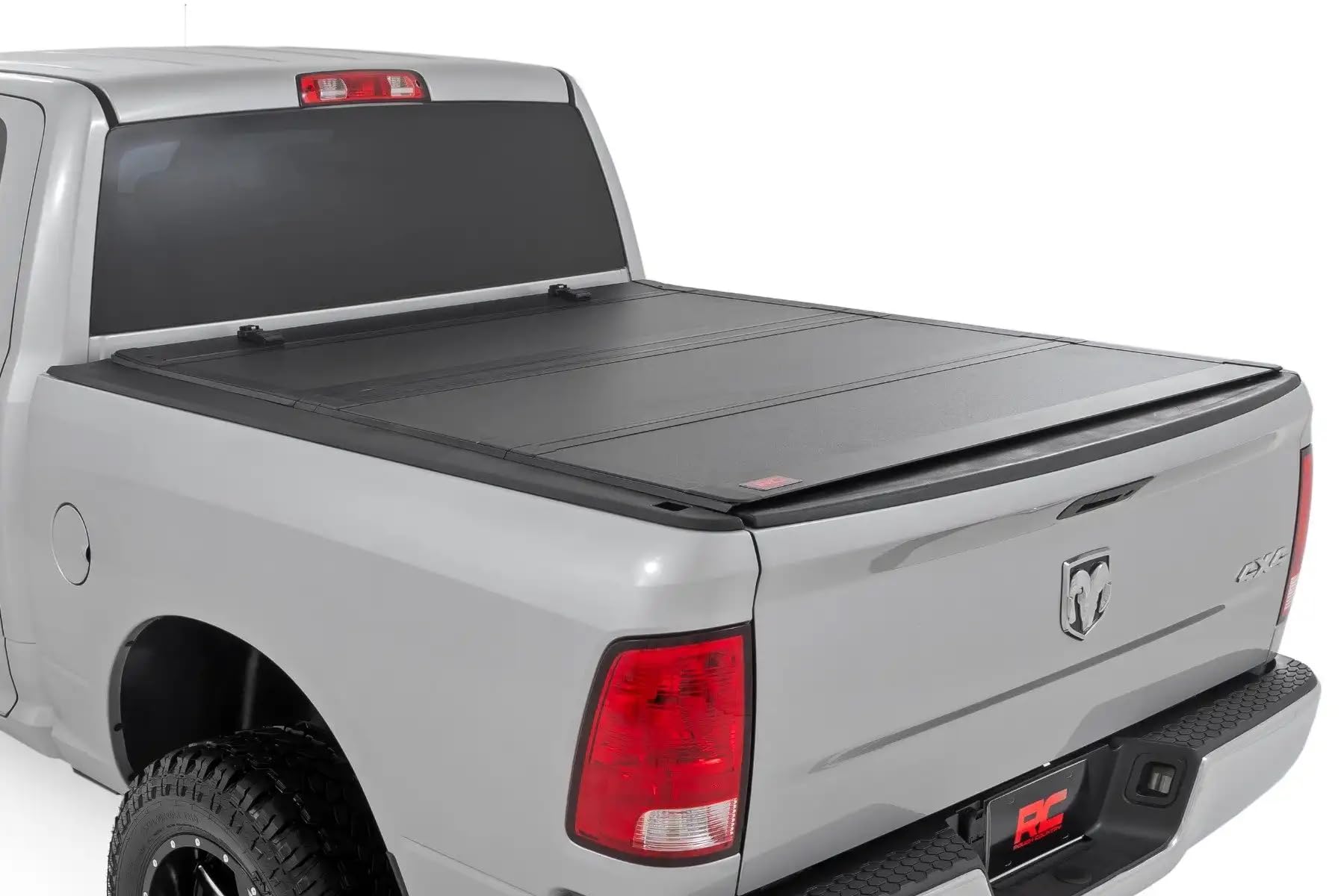 Rough Country Hard Flip Up Truck Bed Cover, Hard Truck Tonneau Covers for Dodge Ram 1500 (2009-2018) - 6'4 Weather-Resistant Ram Truck Cover, Tonneau Cover Ram 1500-49318650