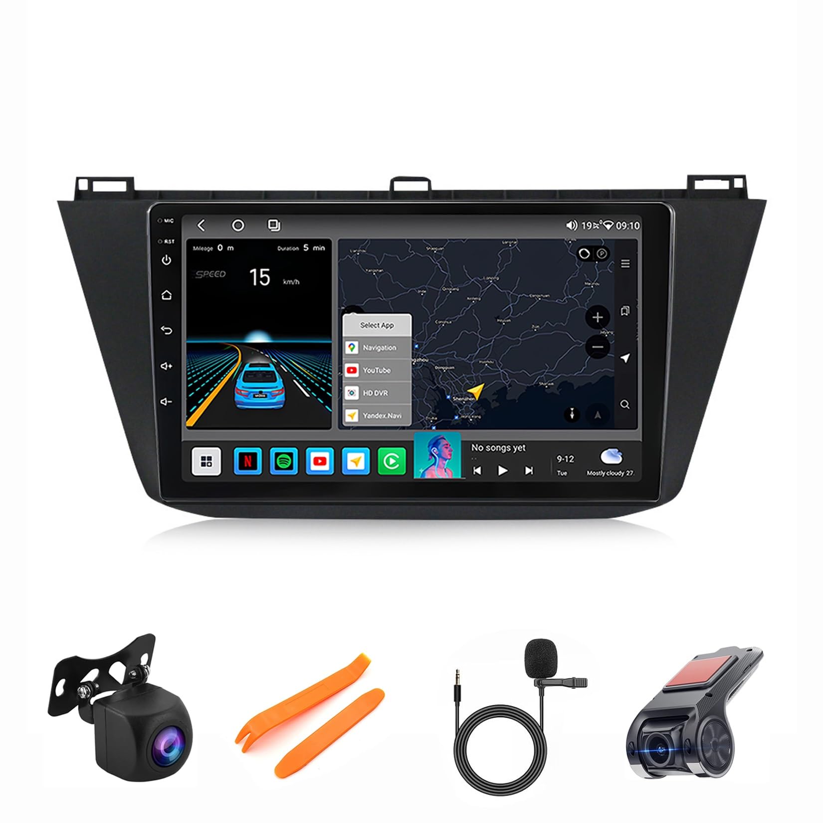 Estéreo para automóvil Android 12 ideal para viajar en familia con tu VW Tiguan