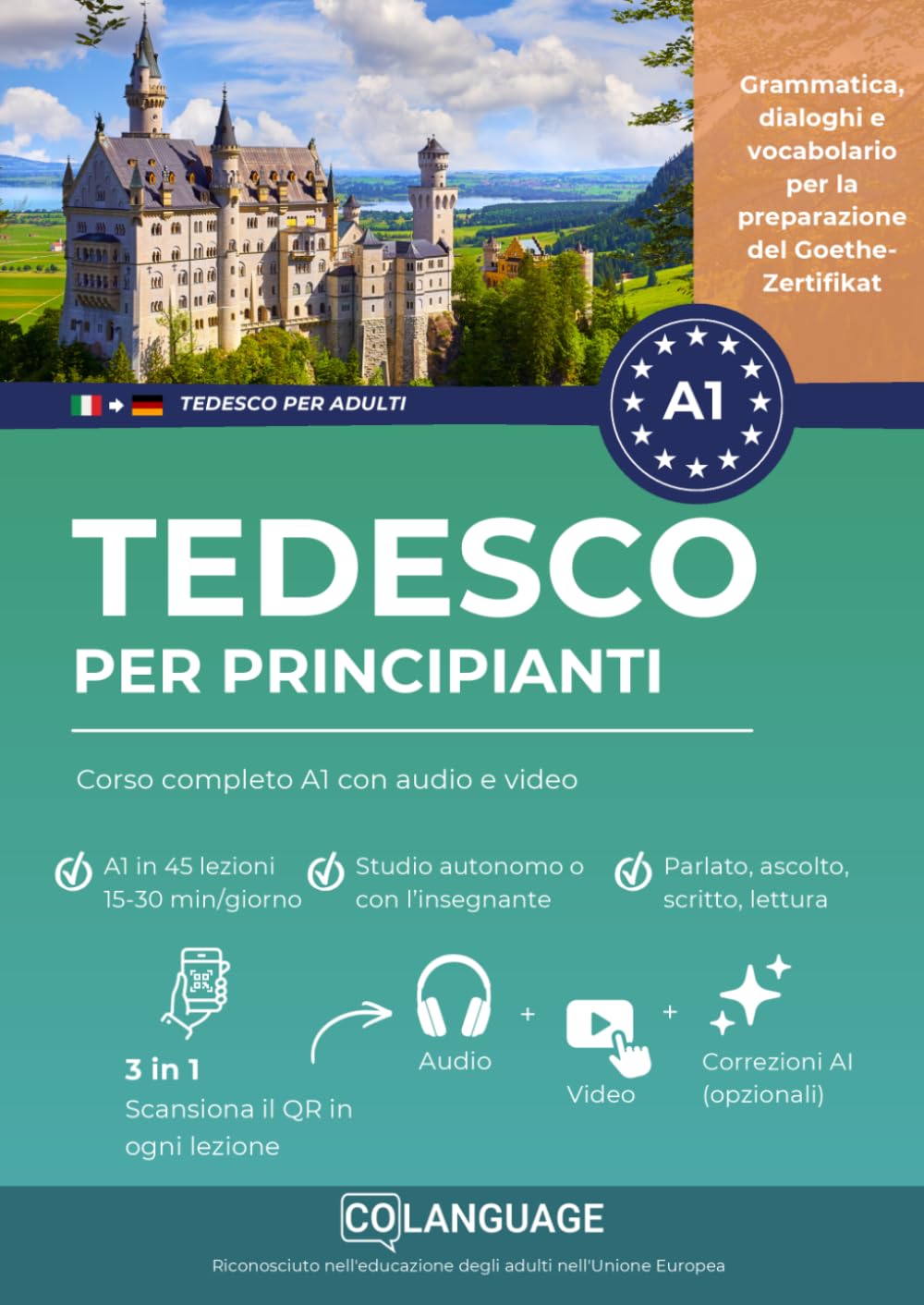 Tedesco per principianti: Corso completo A1 con audio e video: Impara il tedesco A1 con lezioni strutturate. Grammatica, vocabolario, dialoghi e una ... Goethe-Zertifikat.: 1 (Tedesco per adulti)