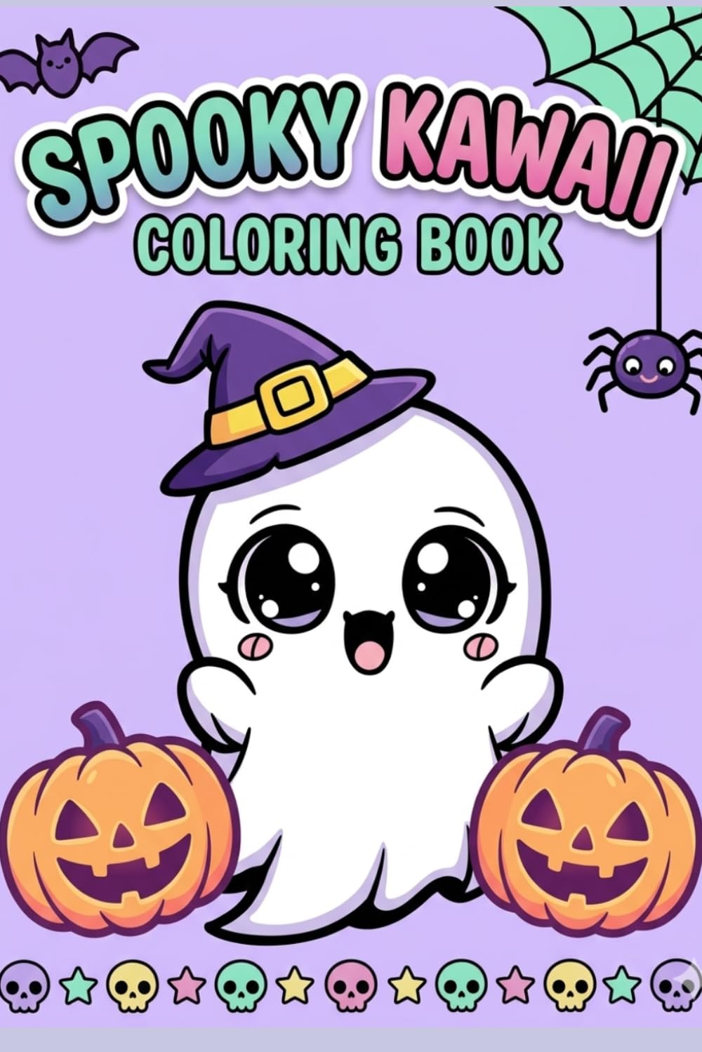 Spooky Kawaii Coloring Book: 50+ Cute and Creepy Chibi Horror Characters for Stress Relief and Relaxation