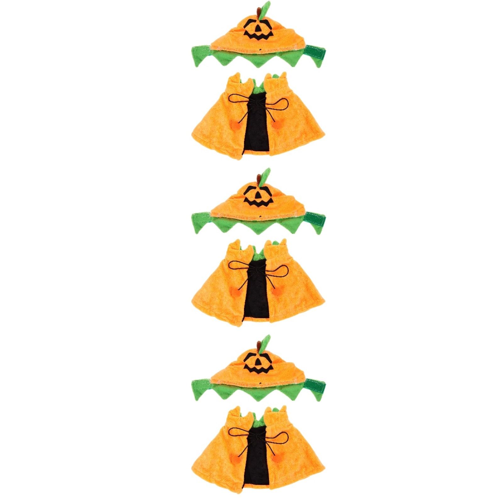 POPETPOP 3 Set Mantello Per Animali Domestici Vestiti Di Zucca Per Cani Costume Da Cane Mantello Per Cappello Da Compagnia Animale Domestico a Doppia Faccia Cappello Per Gatto Peluche