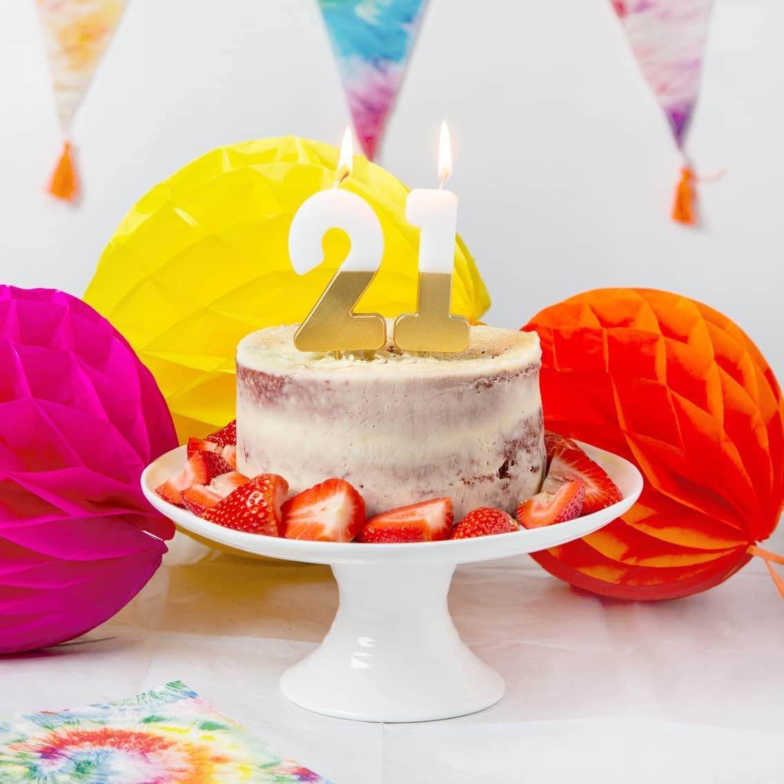 Bougie d'anniversaire numéro 4 rose avec paillettes dorées | Décoration de gâteau de qualité supérieure | Jolie, scintillante pour enfants, adultes, 4e, 40e fête, anniversaire, âge jalon