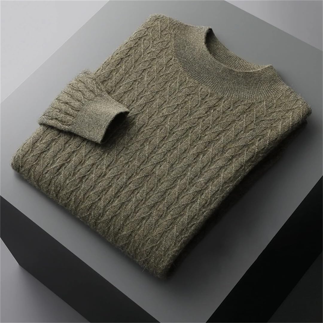 Maglione invernale da uomo a mezza collo alto maglione in cashmere slim fit manica lunga caldo maglione lavorato a maglia