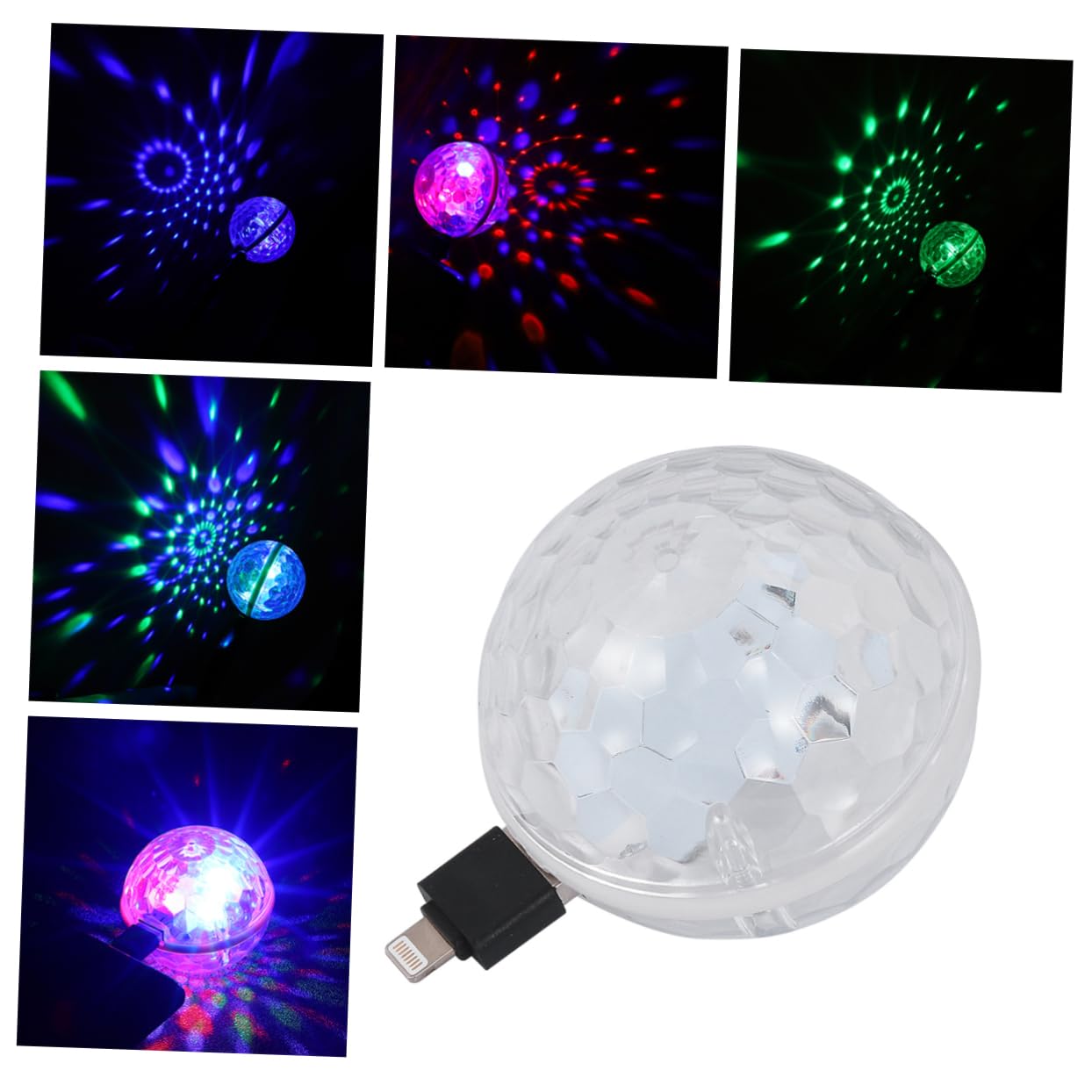 POPETPOP 1Pc Mini Disco Lights LED Stage Ball Portable Lighting for Parties Easy Rotating Design for Home Club and Event Decor
