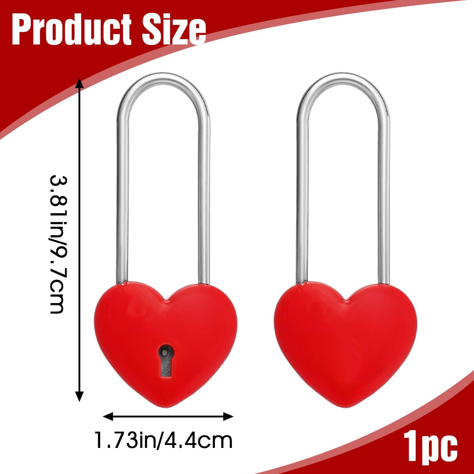 Cadenas D'Amour En Cœur Argenté Avec Clé - Décoratif Et Symbolique Pour Cadeaux Romantiques