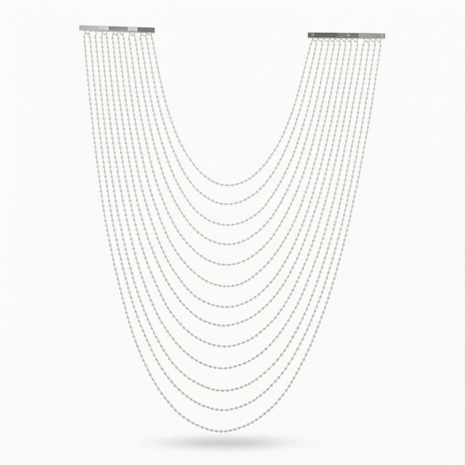 Amagogo Rideau de Plafond Événement Paroi Perles, Hauteur Maximale 1,5 Mètre, Largeur Réglable, Perles De Terre