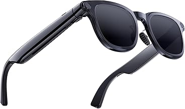 Smart Camera Glasses, 8MP Resolution Supporting 1080P HD Video Recording, Support Photo/Video/Audio Recording, AI Assistan...