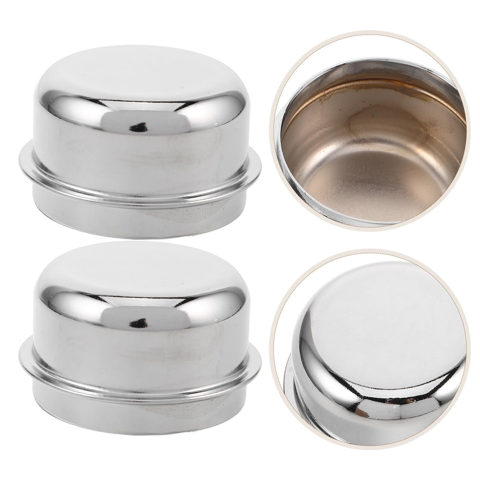 IMIKEYA 2 Tapas Instalación Rápida Antipolvo de Aluminio y Rendimiento Estable, Cubiertas Protectoras para Cubo de Rueda de Remolque para Ejes de Remolque