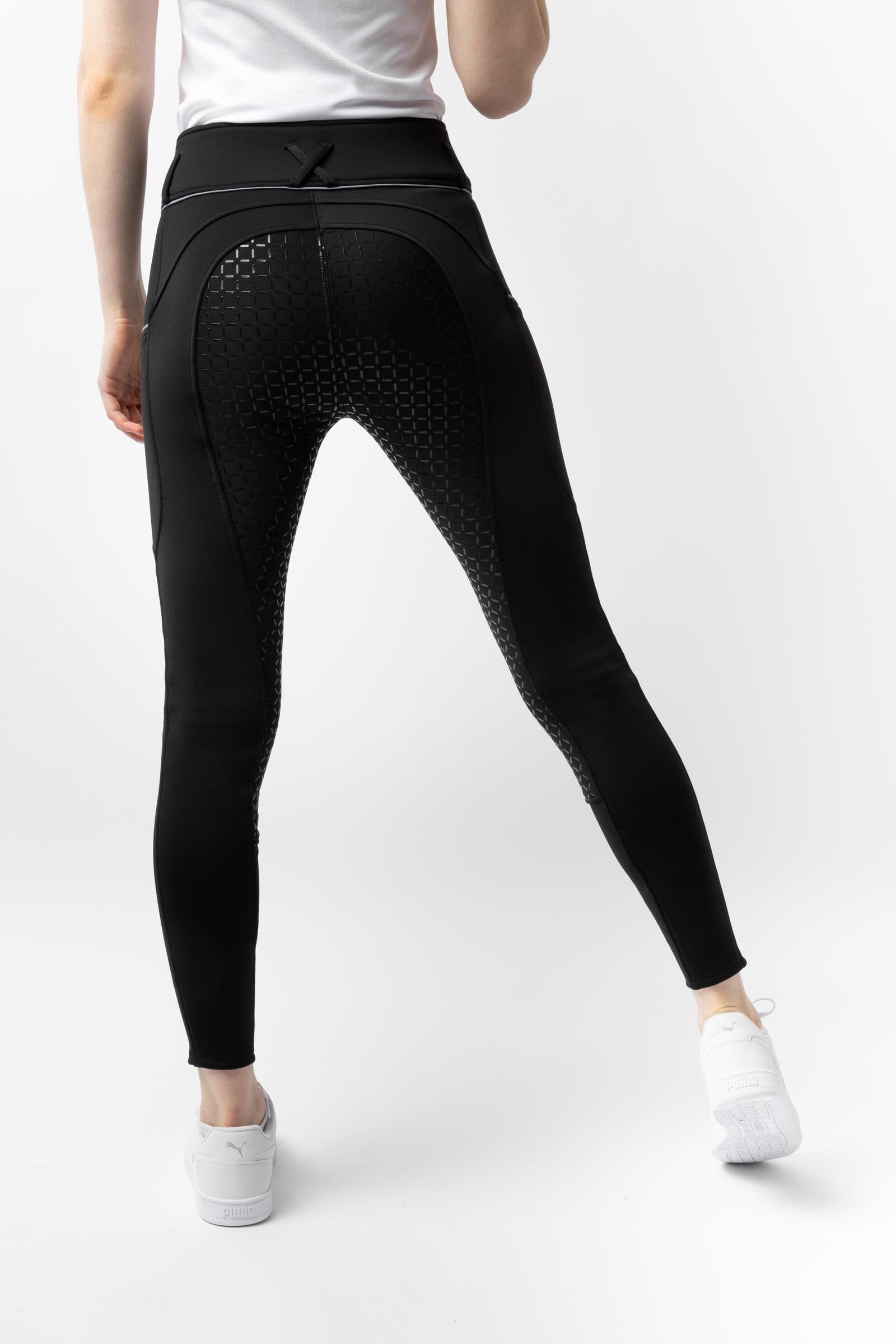 HORZE Pantalón de equitación Mujer Thermo Corinne, pantalón Softshell de Invierno con Asiento Completo y Bolsillo para teléfono