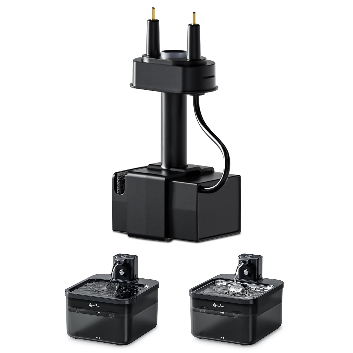 Pompe à eau de rechange amovible noire fontaine pour chat DownyPaws DPWFP6
