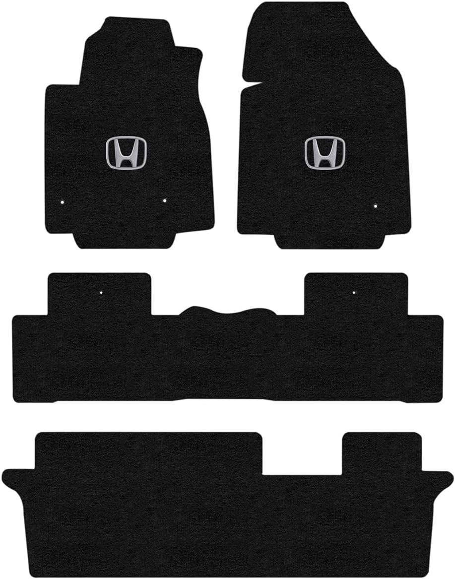 Lloyd Mats Custom-Fit Carpeted Floor Mats Premium Luxury Car Floor Liners for Honda Pilot 2009-2015 Charcoal - Silver H (Charcoal, Cargo)