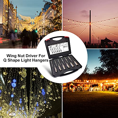 12 Pack 1/4" Hex Shank，Power Wing Nut Driver Set,Slot Wing Nuts Drill Bit Socket Wrenches Tools Set, Drills Bits For Panel Nuts Screws Eye C Hook Bolt (Full Set Of 12 Pack 12 Size) #TOP3