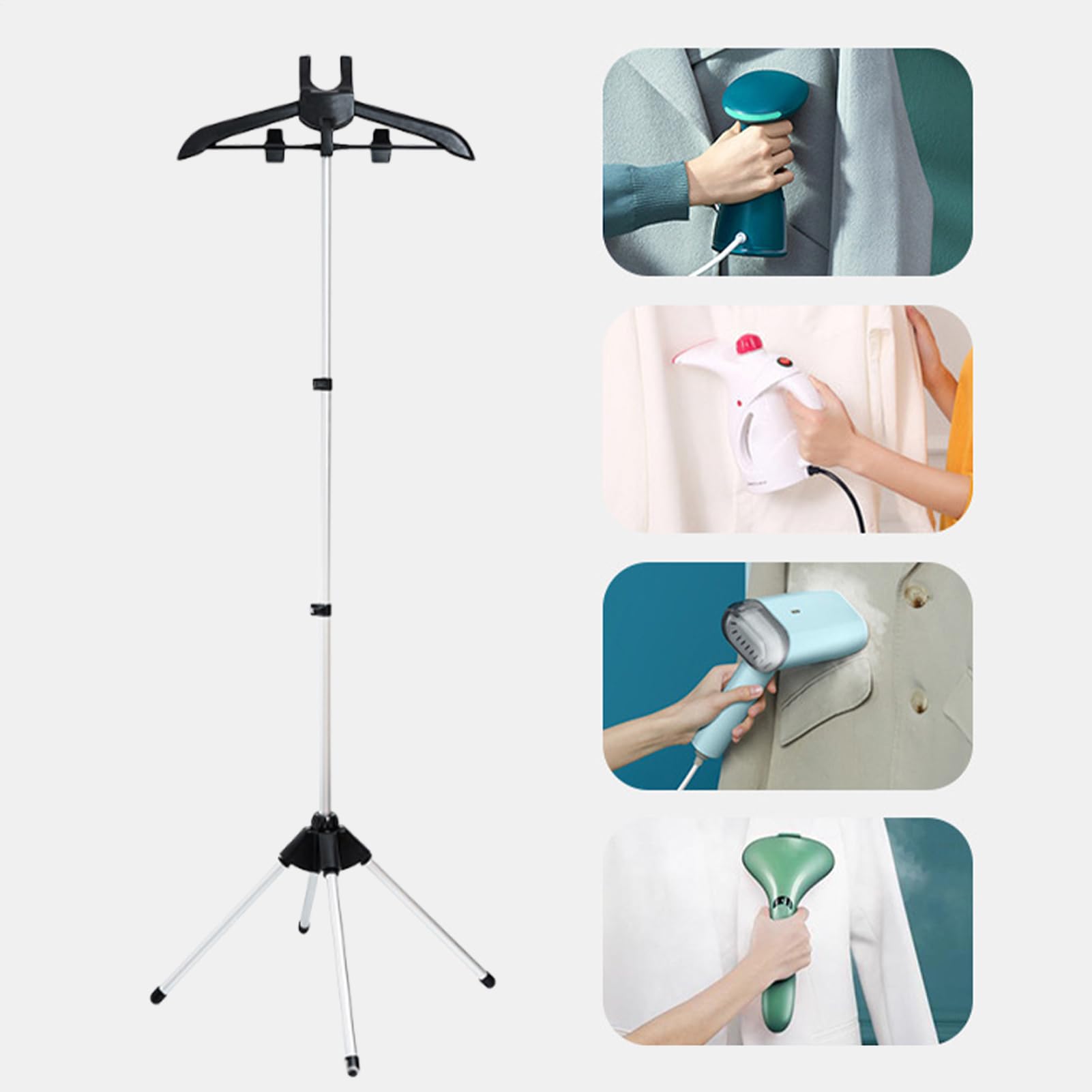 Supporto Vapore per Abbigliamento, Appendiabiti per Stirare a Vapore, Guanto da Stiro Incluso Attrezzatura Pieghevole Cura Tessili per Camera da Letto Bagno Lavanderia