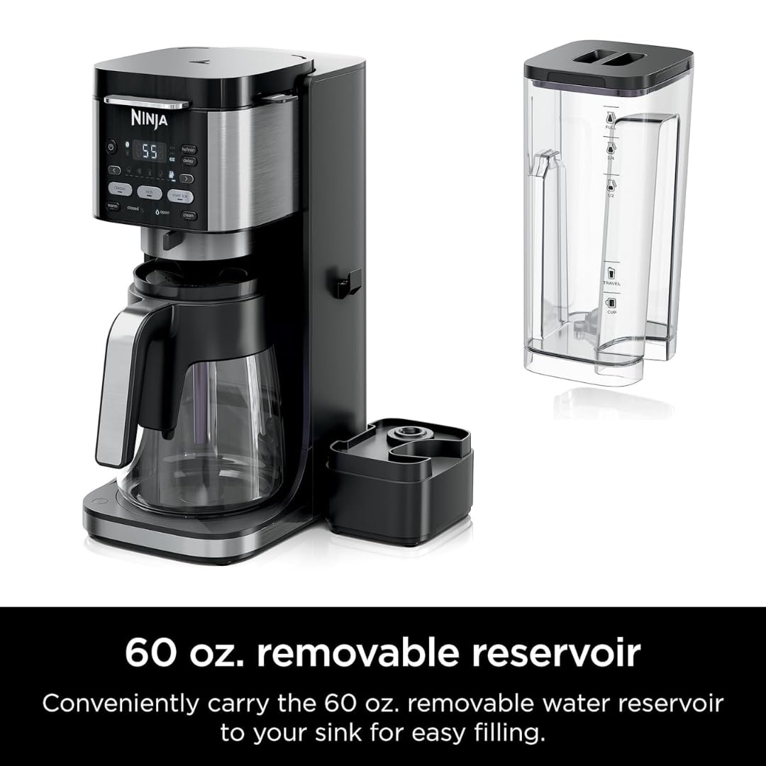 Ninja DualBrew Pro CFP101 Drip Coffee Maker – Hot & Iced, K-Cup Compatible, 3 Brew Styles, 60oz Reservoir – Black