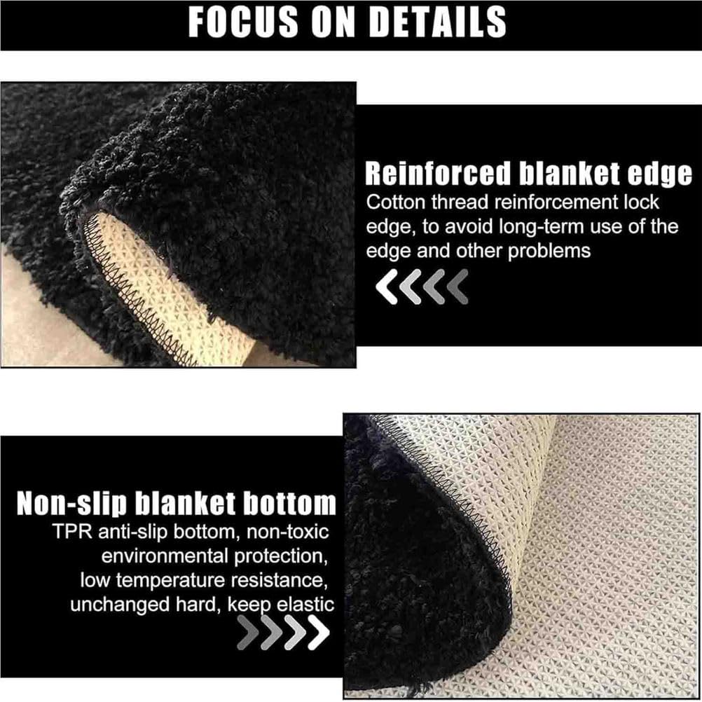 Alfombra Redonda de 8 Bolas Absorbente Antideslizante Suave Lavable a Máquina para Decoración de Fiestas y Salas de Estar Alfombra de Bolas de Billar,B Faux Cashmere,100cmx100cm