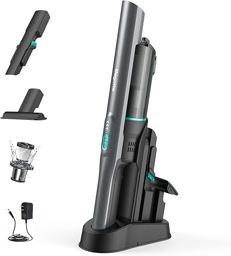 Bagotte Aspiradora de mano inalámbrica, aspiradora de mano de 20 KPA con 35 minutos de tiempo de funcionamiento, 200 W, alta potencia, ligera,