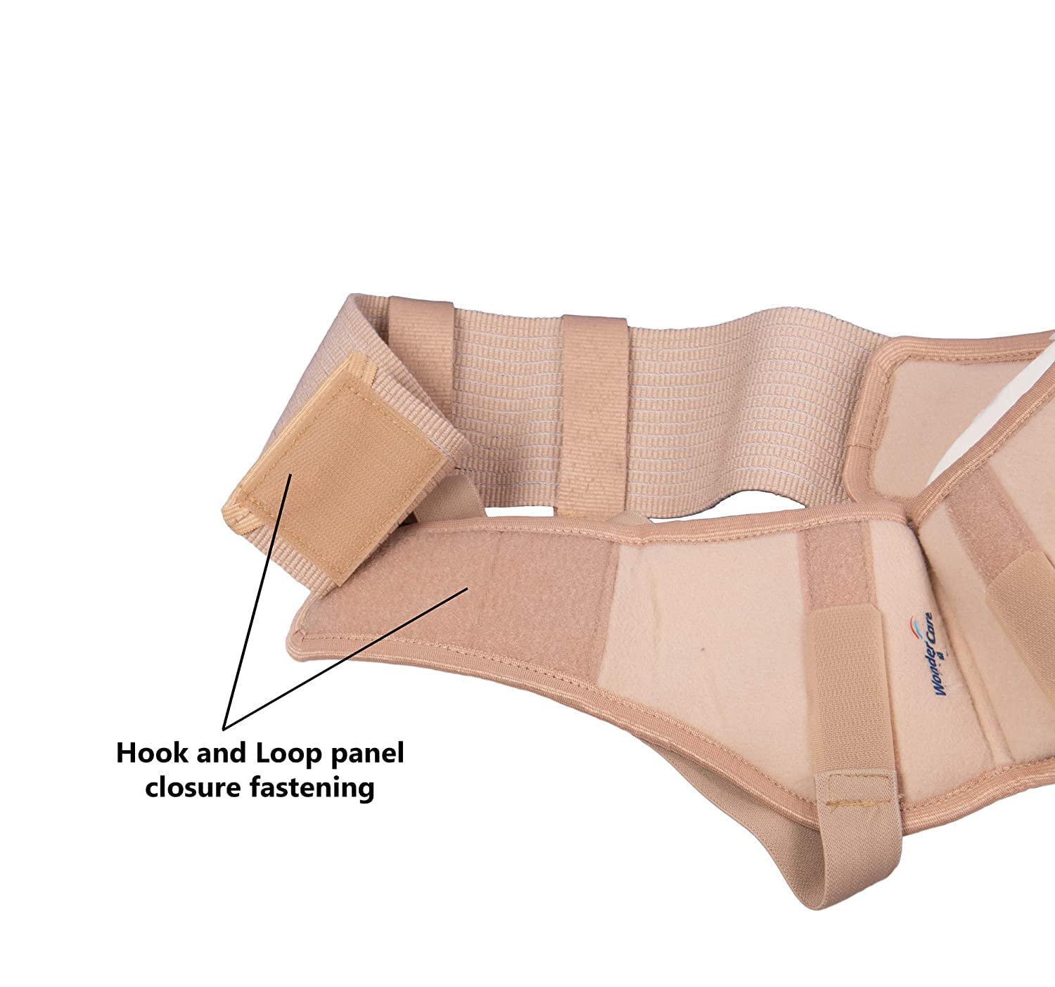 Wonder Care – Leistenbruch-Stützbandage für einzelne/doppelte Leisten- oder Sporthernien mit zwei abnehmbaren Kompressionspolstern und verstellbaren Leistengurten – Hautfarbe M