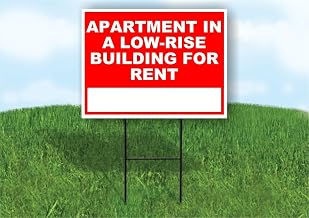 Apartment in a low-rise building for rent Write On Me Red 18x24 in Single Sided Yard Road Sign w/Stand