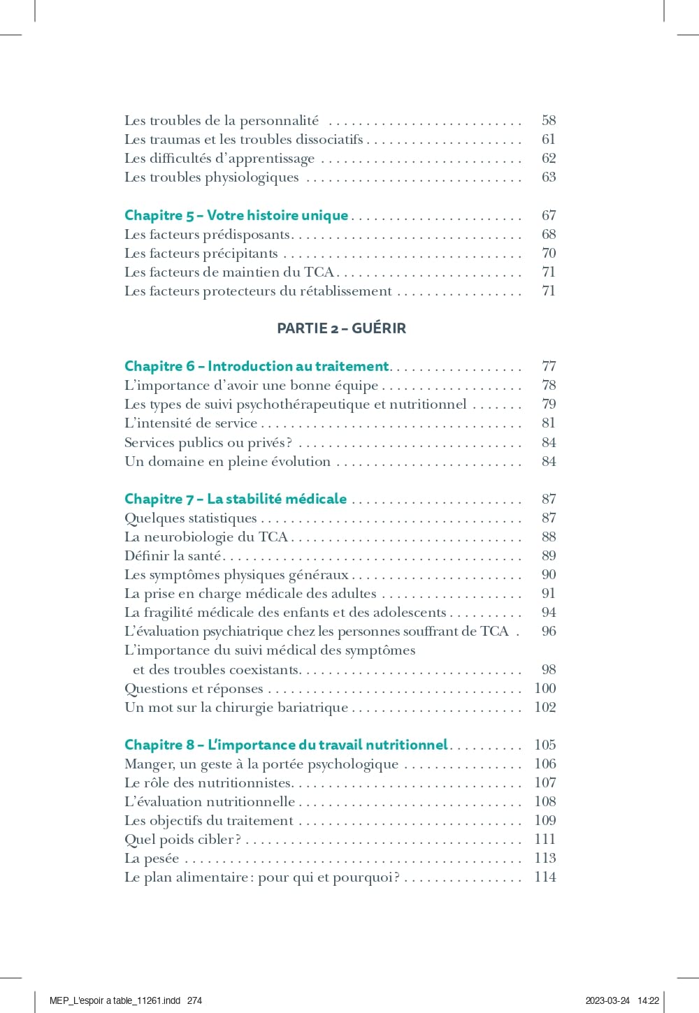 L'espoir à table - Outils pour affronter les troubles alimentaires. - Une approche multidisciplinair