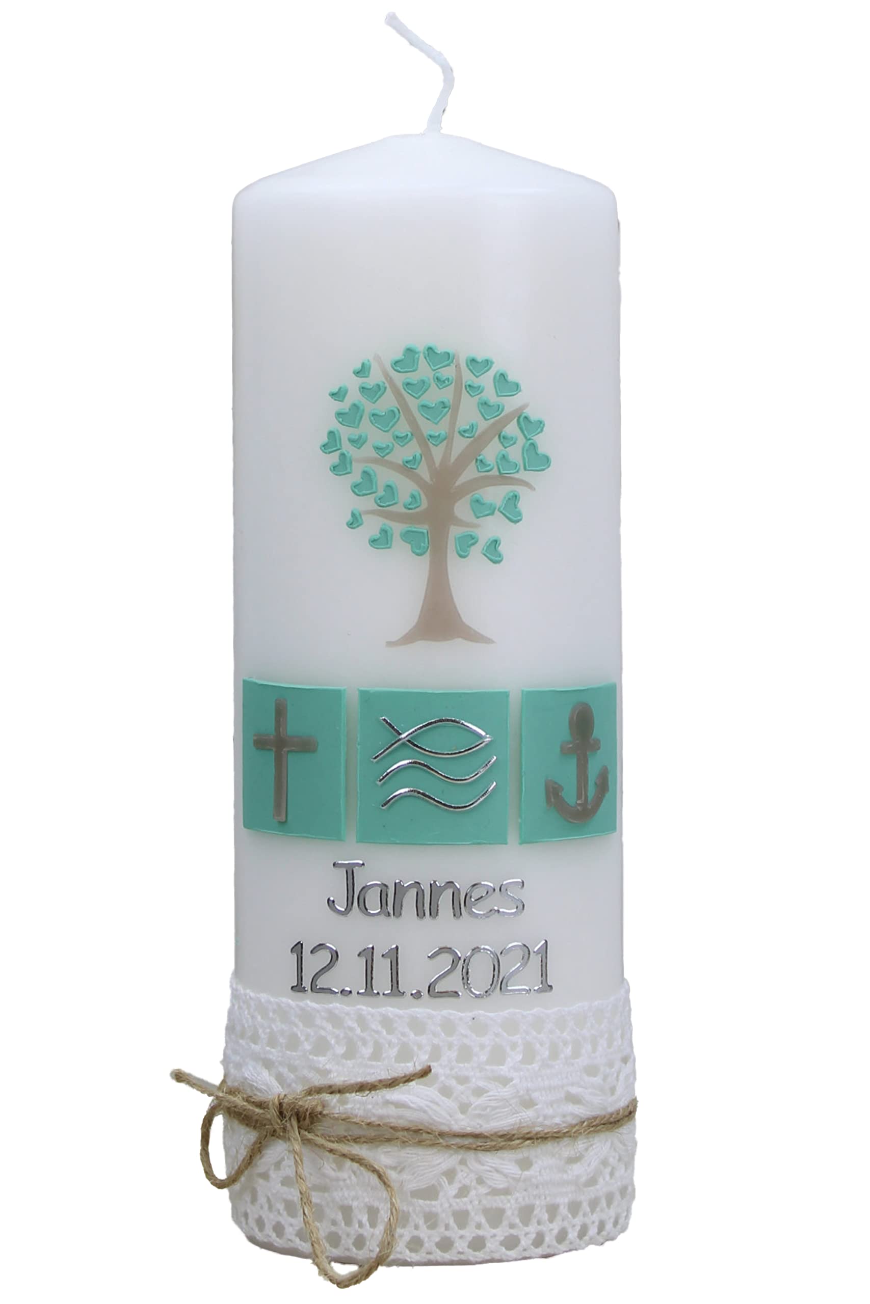 Taufkerze Jannes mit Baum 1428