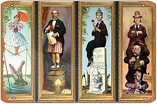 Shvieiart Haunted Mansion Stretching Portrait Painting Poster Retro Tin Sign for Street Garage Family Cafe Bar People Cave...