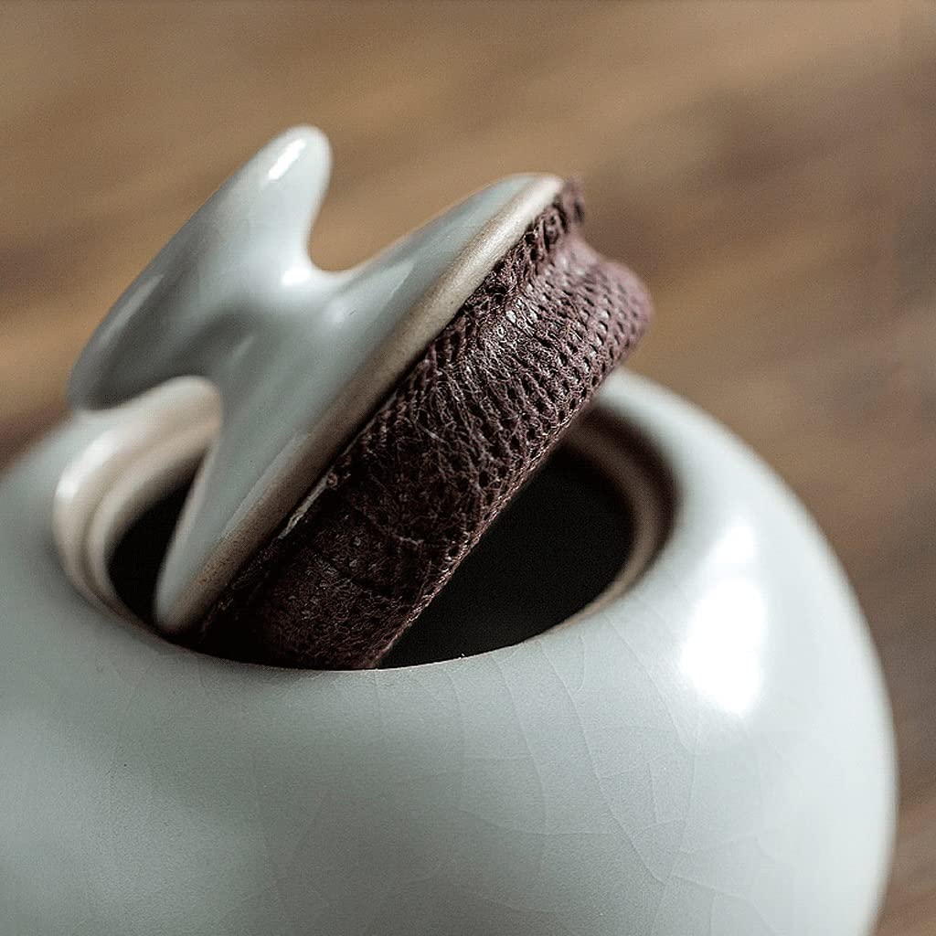 Cucina in Ceramica Contenitore per Alimenti Set da Due Pezzi Barattolo per Alimenti con Coperchio Contenitore per tè, caffè, Zucchero
