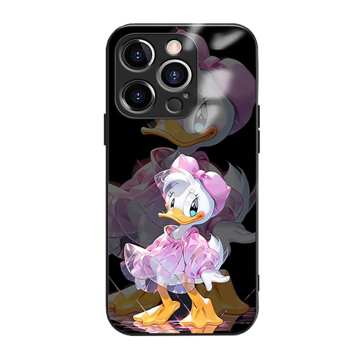 Amazon.co.jp: iPhone13 ケース ディズニー デイジーダック 液体ガラス