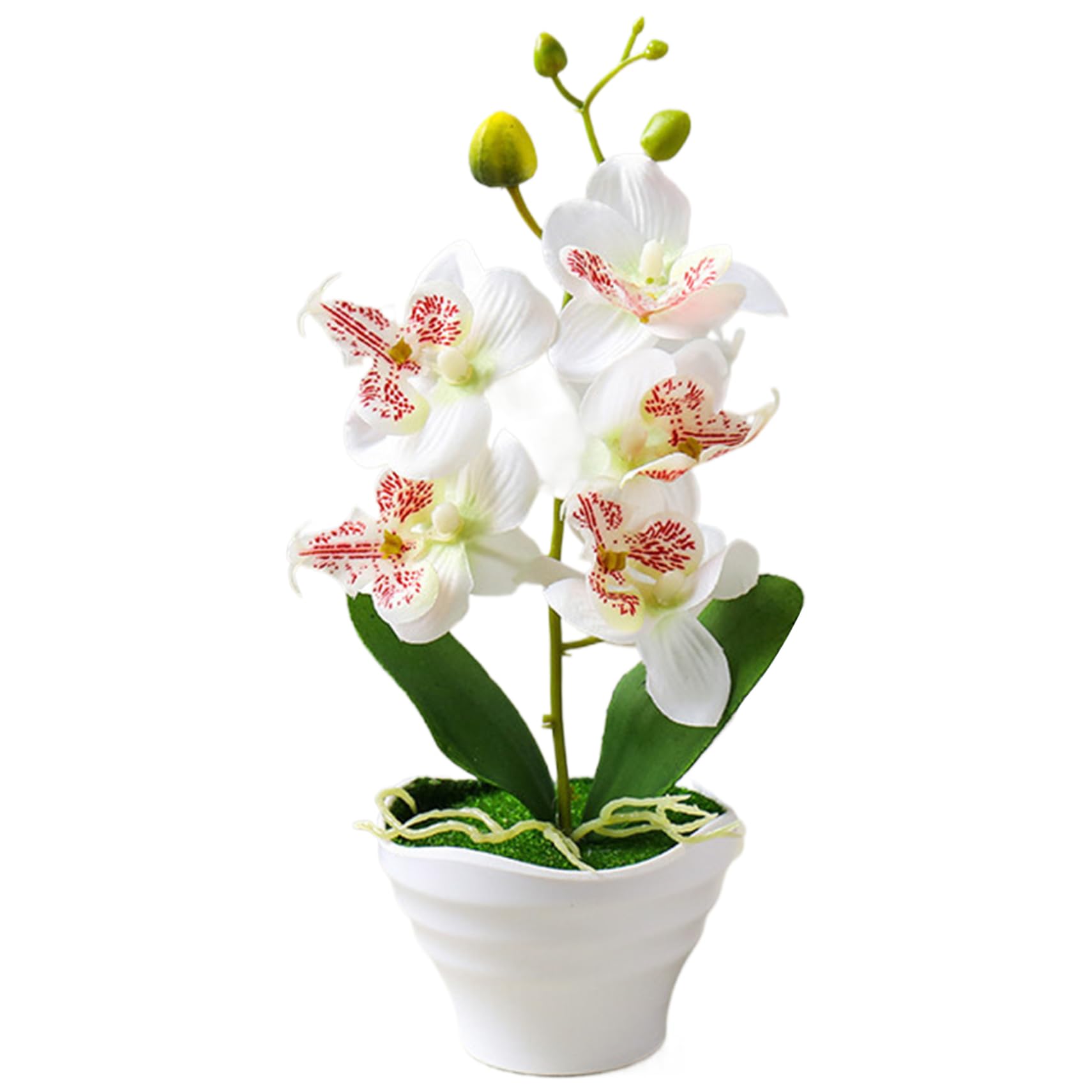 Orchidées artificielles avec vase cadeau idéal pour pendaison de crémaillère