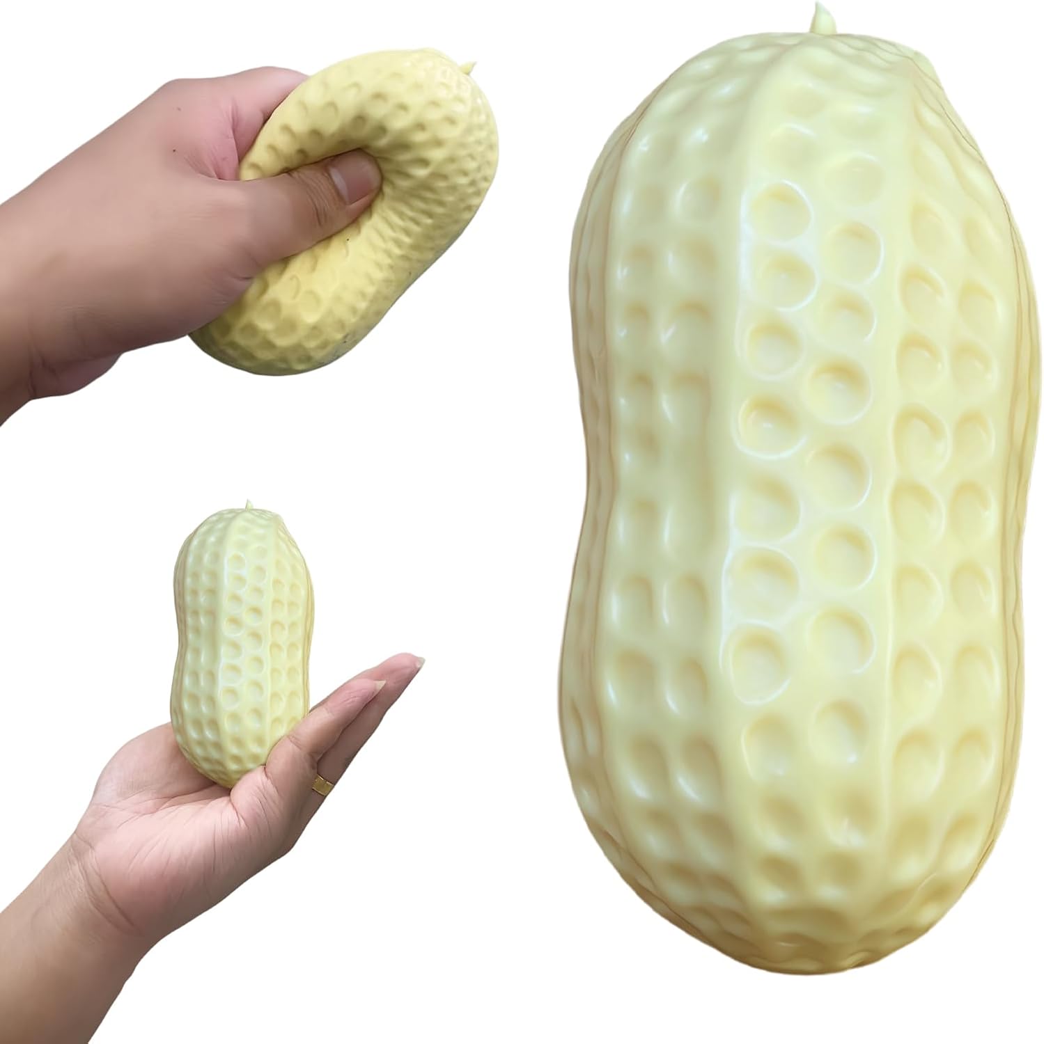 Amazon.com: Peanut Squishy Stress Relief Ball – Soft TPR Fidget Squeeze ...