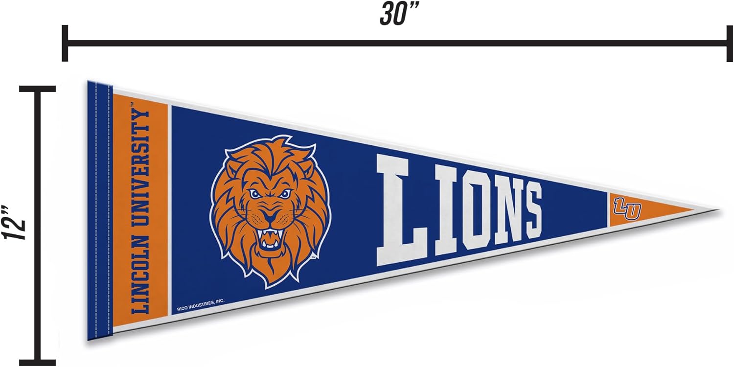 Rico Industries NCAA Lincoln (PA) Lions 12" x 30" Felt Wall Décor Pennant - Great for Home/Bed Room/Man Cave Décor - Image 4