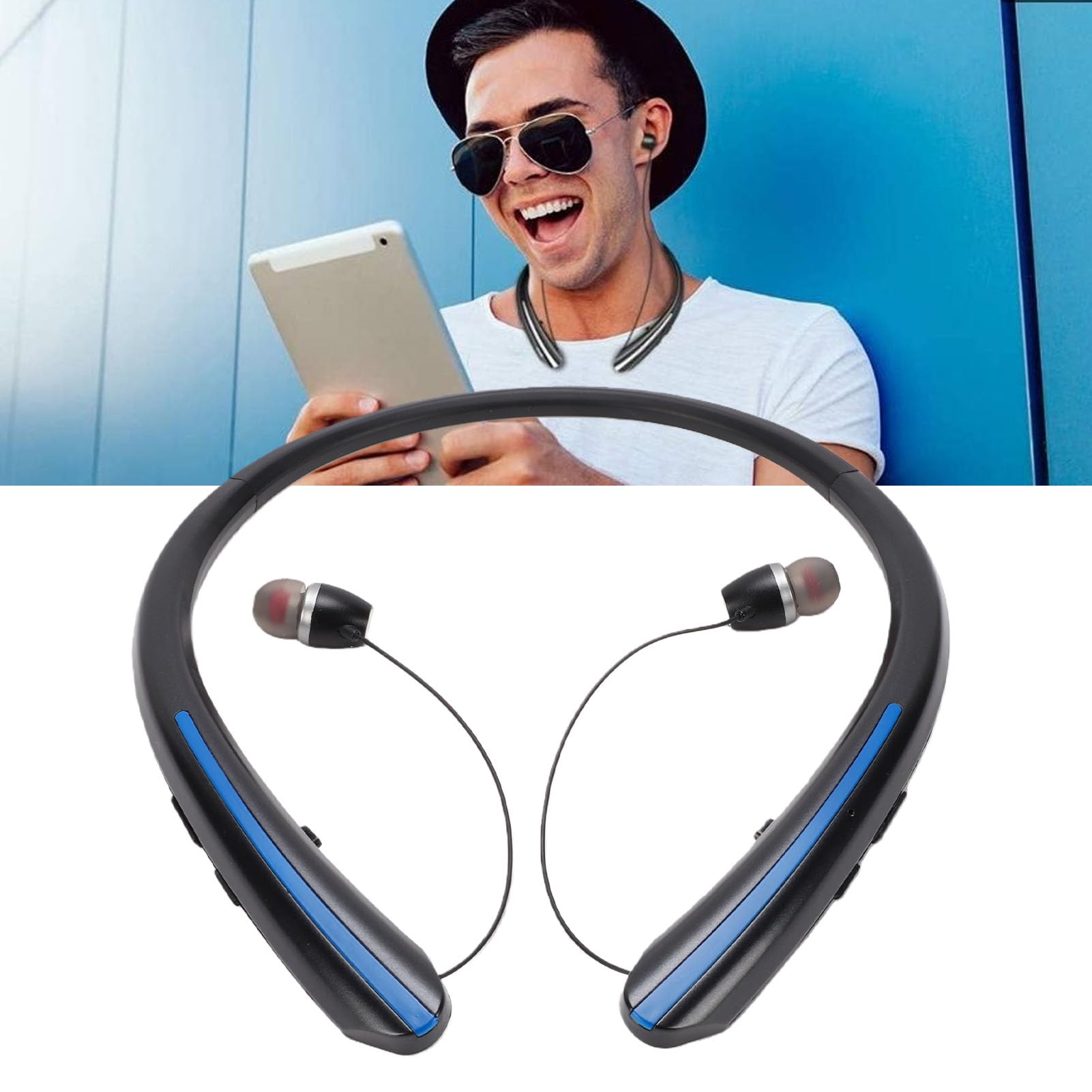 Auricolari Bluetooth con Archetto da Collo Cvc 8.0 Ipx5 Batteria