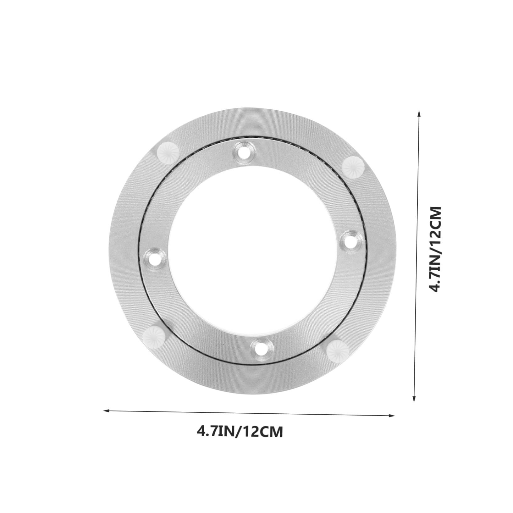 Ciieeo Plateau Tournant à Degrés avec Roulement Alliage Aluminium Base Rotative Fluide pour Présentoir ou Centre de Table