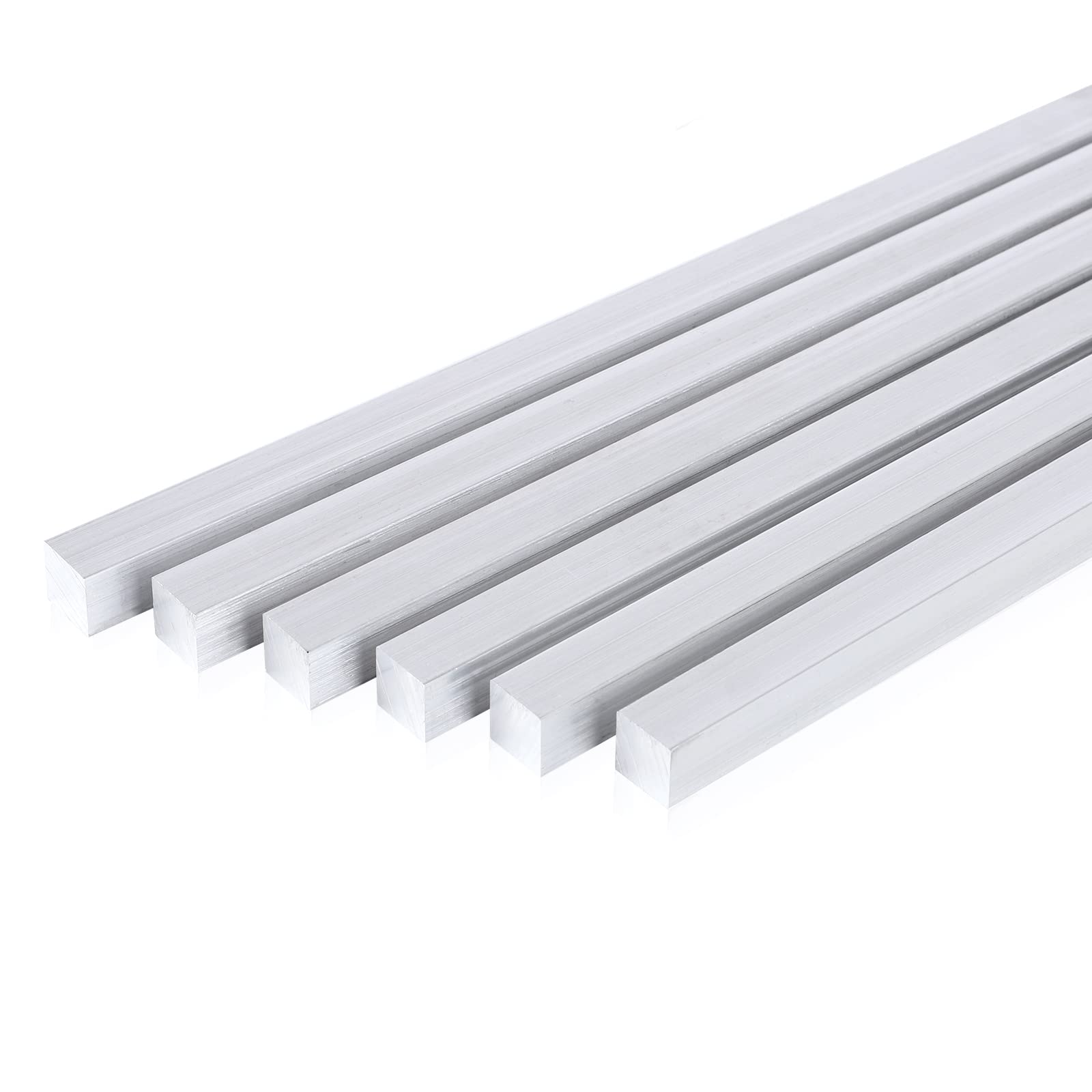 13Inch Square Aluminum Flat BAR 6 Pieces of 1/2"X1/2" 6061 General Purpose Plate,T6511 Solid New Mill Stock (1/2x1/2x13inch, 6)