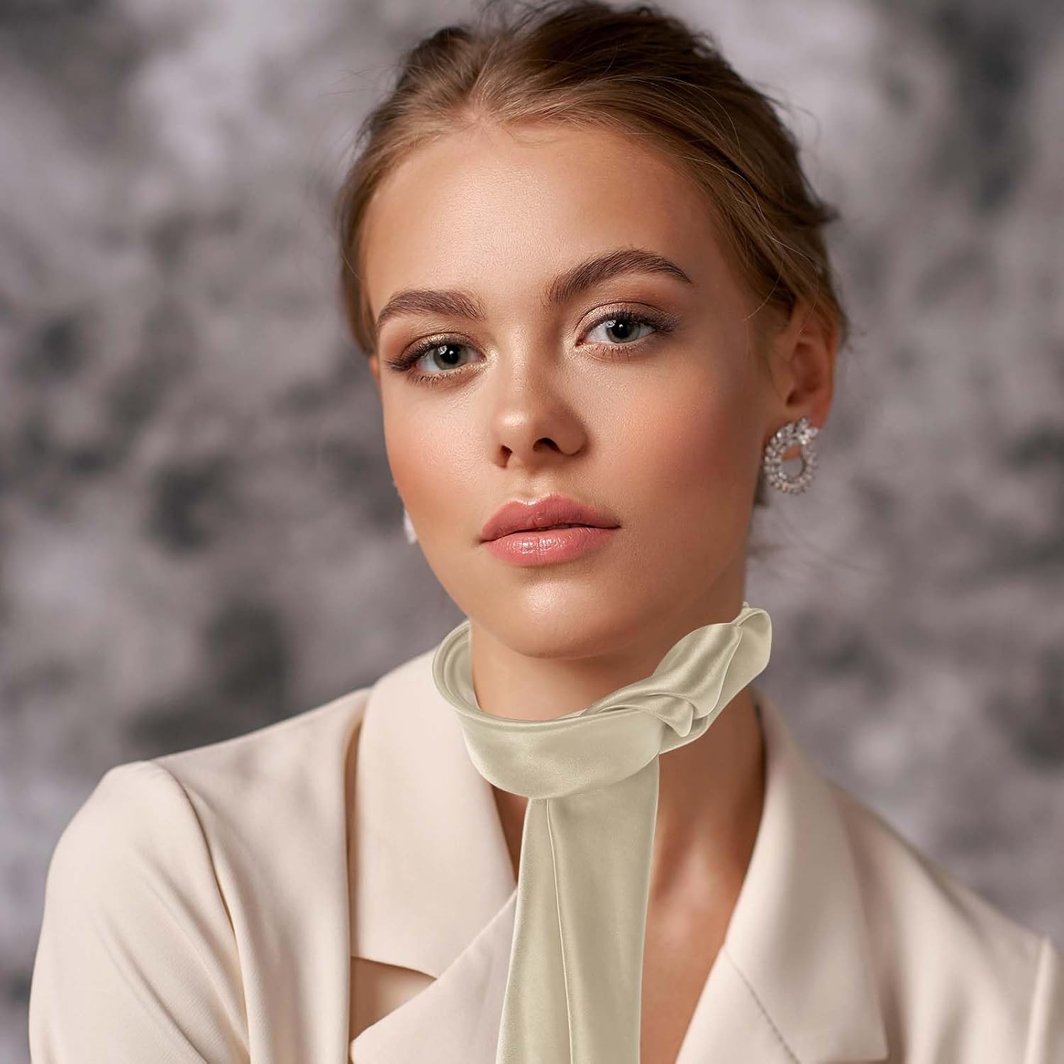 uxcell Satin Neck Square Scarf for Women Solid Color Silk Purse Scarf Lightweight Fashion Scarves Headband for Hair Handbag image 5