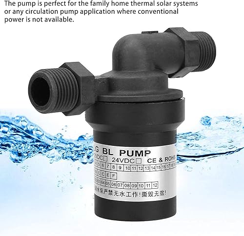 Miniatura 8 de Bomba de agua solar, bomba de agua solar de alta temperatura sin escobillas de 24 V CC, eléctrica portátil para calentador de agua, para industria,