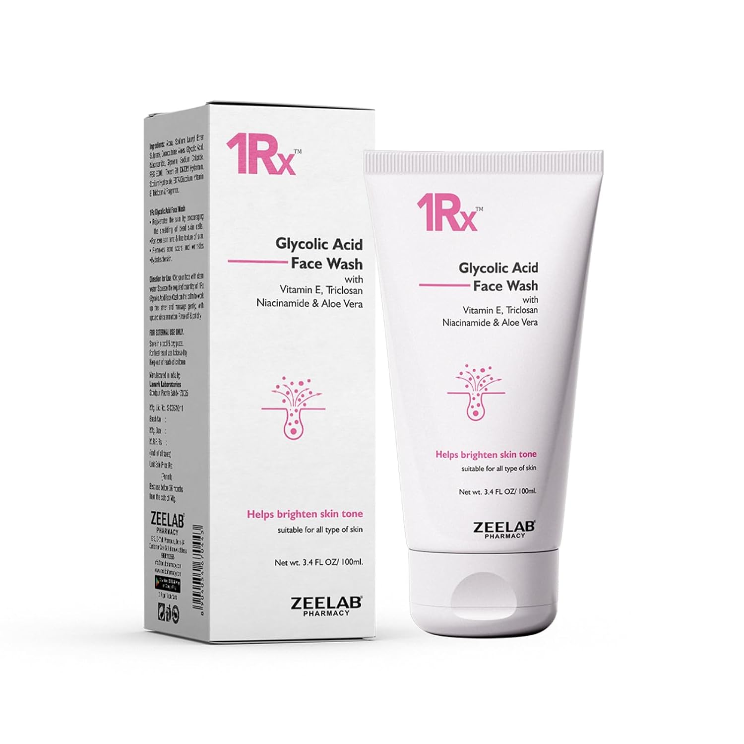 1RX Glycolic Acid Face Wash 100gm | Exfoliating & Brightening Cleanser | With Aloe Vera, Niacinamide & Vitamin E | Removes... - Review, Price and Buying Guide