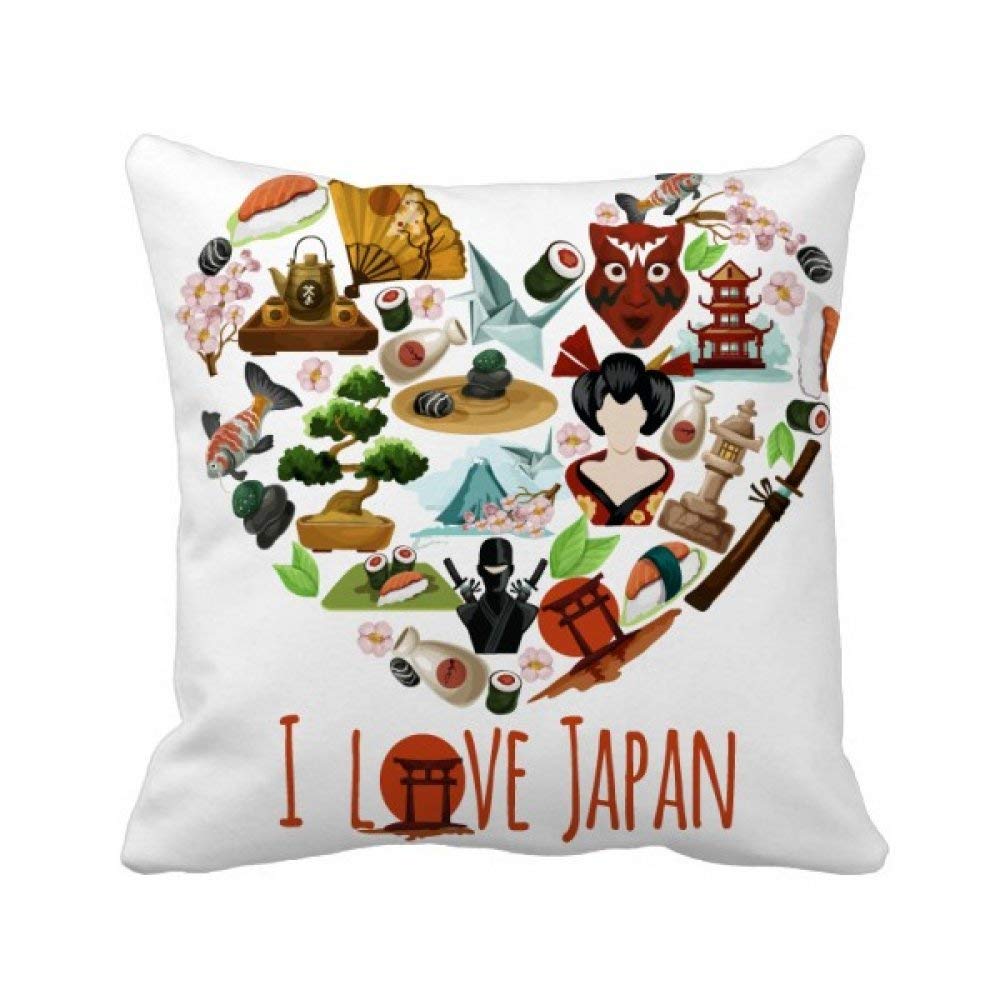 Housse de coussin carrée sushi aux finitions soignées pour canapé