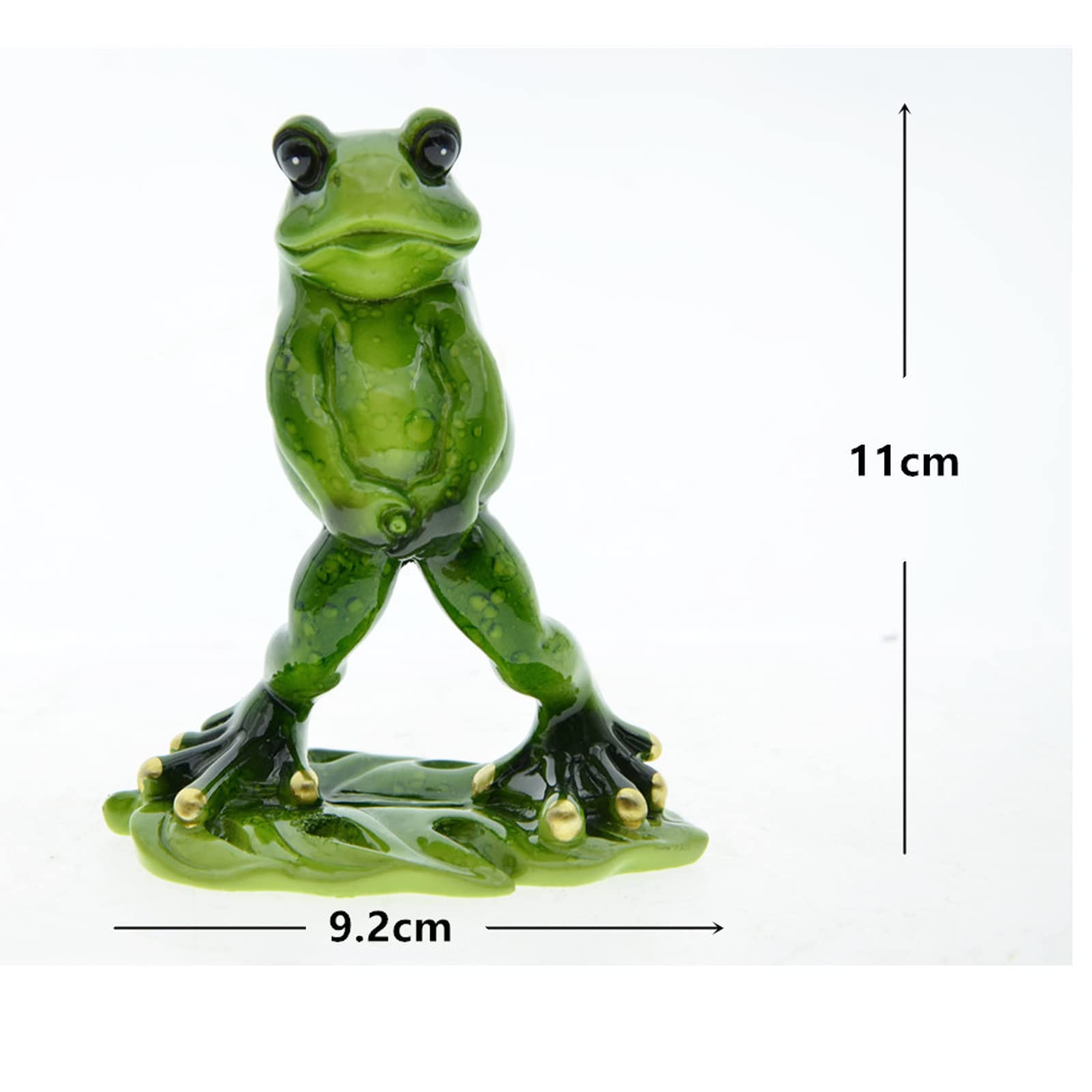 Frog figurka, zestaw 2 statua żaby żywicznej zabawne siusiu na postawę żaba rzeźba mini żaby zwierzęcy ogród krajobrazowy figurka dla zwierząt, halloween dekoracja na zewnątrz