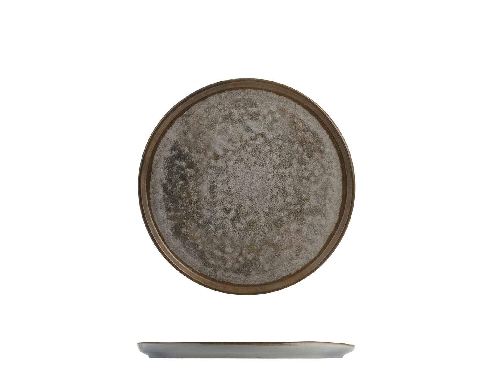 H&H 3241104 Bread Plate Velvet, Stoneware, 14 cm