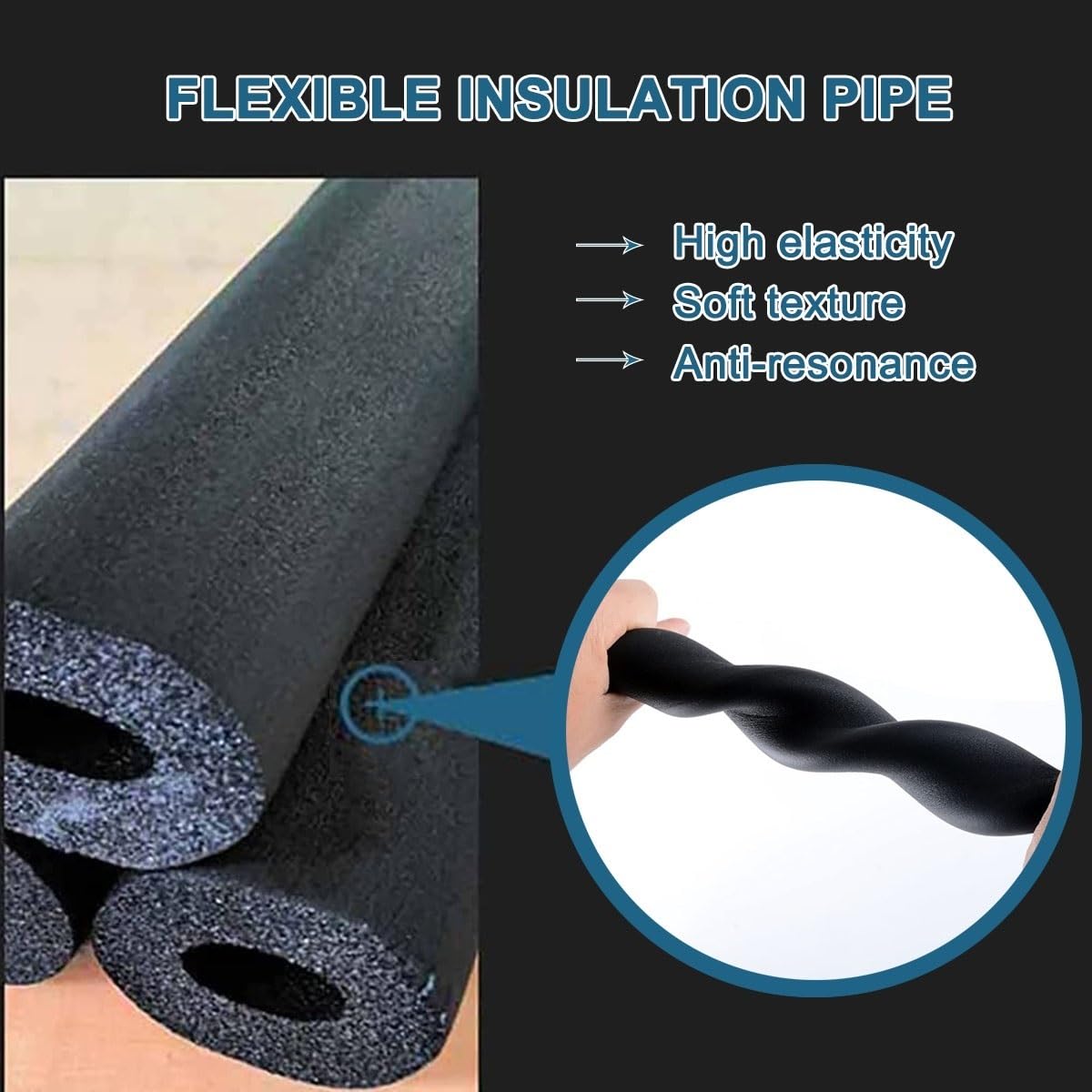tubo isolante in schiuma, Tubo isolante antigelo in schiuma PE a cellule chiuse ad alta(Id13mm)