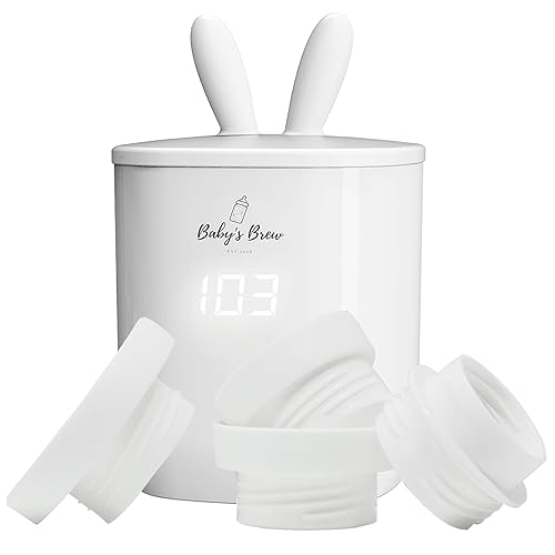 Miniatura 2 de Baby Brew Calentador de biberón portátil Pro Calentadores de leche para leche materna o fórmula, diseño a prueba de fugas, apto para viajes,