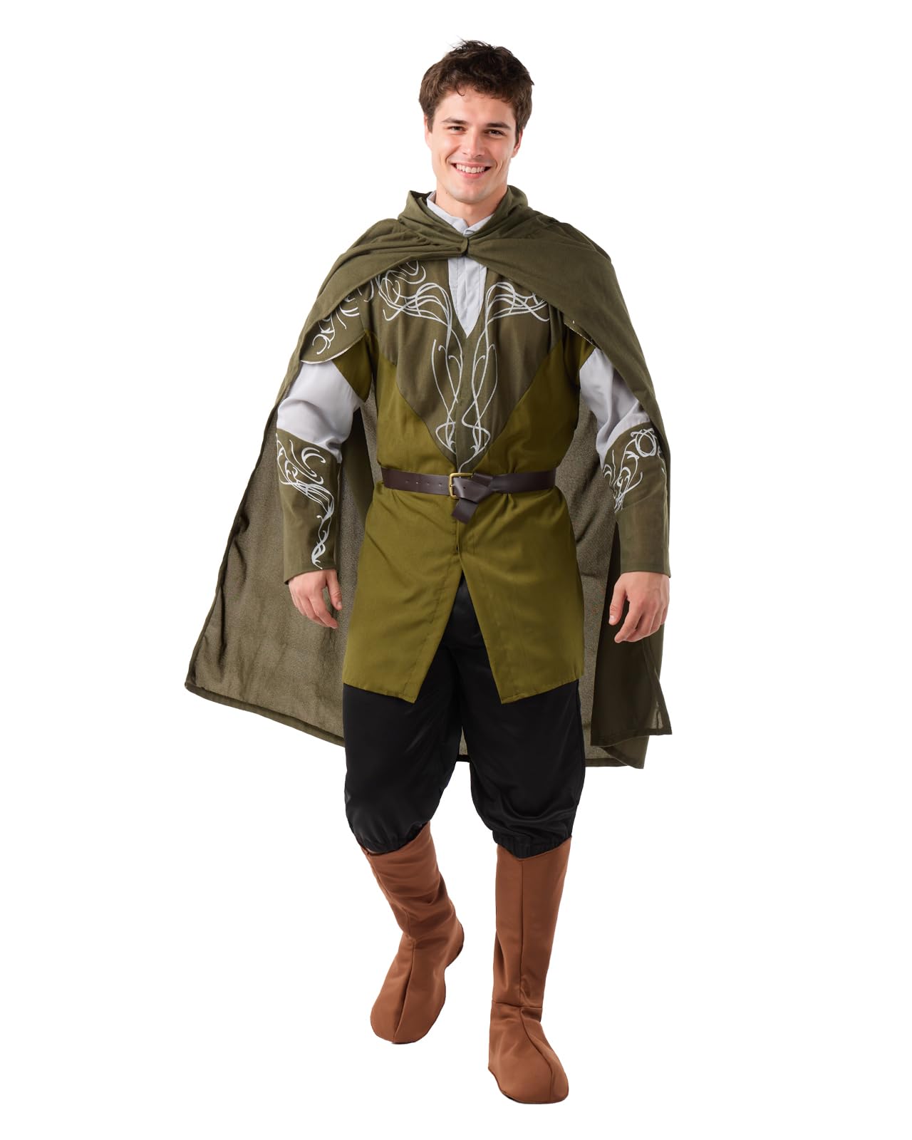Funidelia Official Legolas Costume - The Lord of The Rings for Men, Cape, Shirt, Belt, Pants and Boot Covers - Outfit for Adults for Parties, Carnival and Halloween
