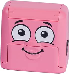 COLOP Marky Personalized Kids Name Stamp, Suitable for All Surfaces, Pink