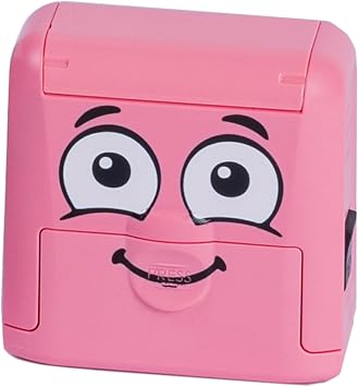 COLOP Marky Personalized Kids Name Stamp, Suitable for All Surfaces, Pink