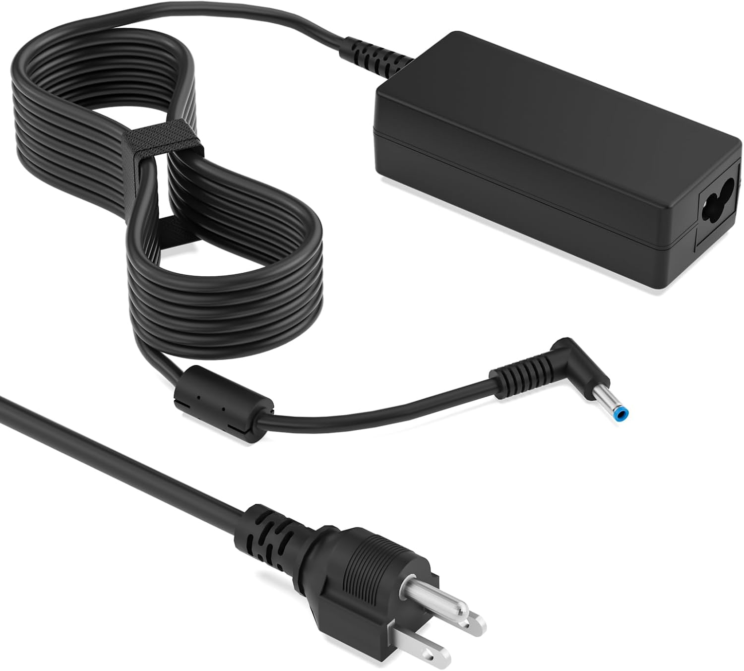 Laptop Charger for HP Laptop 65W Round Blue Tip, Replacement AC Adapter Power Supply Compatible with HP Pavilion 14/15/16, EliteBook 600/700/800, ProBook 400/600, Envy, Spectre Notebook